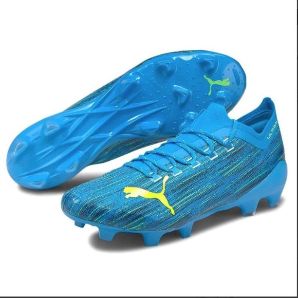 Puma Ultra 1.2 FG Firm Ground Boots Blue/Yellow- NWT (no box)